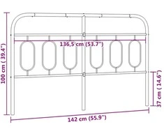 Metalinis galvūgalis, baltos spalvos, 137cm