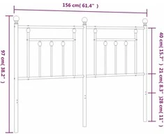 Metalinis galvūgalis, baltos spalvos, 150cm