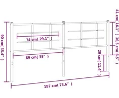 Metalinis pakaitinis galvūgalis, baltos spalvos, 180cm