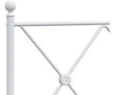 Metalinis pakaitinis galvūgalis, baltos spalvos, 200cm