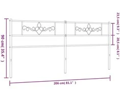 Metalinis galvūgalis, baltos spalvos, 200cm