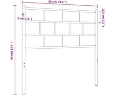 Metalinis galvūgalis, baltos spalvos, 80cm