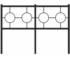 Metalinis galvūgalis, juodos spalvos, 120cm