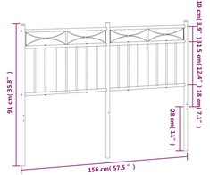 Metalinis galvūgalis, juodos spalvos, 150cm