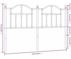 Metalinis galvūgalis, juodos spalvos, 150cm