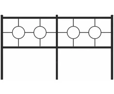 Metalinis galvūgalis, juodos spalvos, 160cm