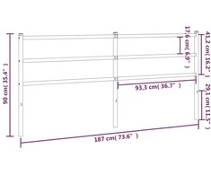 Metalinis galvūgalis, juodos spalvos, 180cm