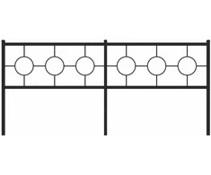 Metalinis galvūgalis, juodos spalvos, 193cm
