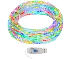 Mikro LED girlianda, 40m, 400 spalvotų LED, 8 funkcijos