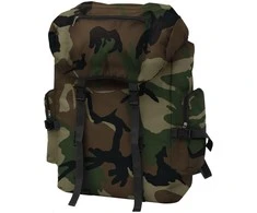 Militaristinio stiliaus kuprinė, 65 l, kamufliažo spalvos