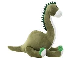 Minkštas žaislinis dinozauras-Brontozauras, žalias, pliušinis