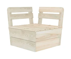 Modulinė kampinė sofa iš palečių, impregnuota eglės mediena