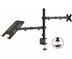 Monitoriaus laikiklis, juodos spalvos, plienas, VESA 75/100mm