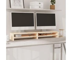 Monitoriaus stovas, 100x24x13cm, pušies medienos masyvas
