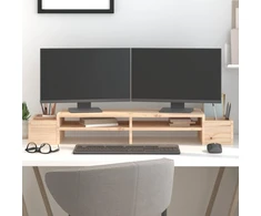 Laikiklis Monitoriaus stovas, 100x27,5x15cm, pušies medienos masyvas