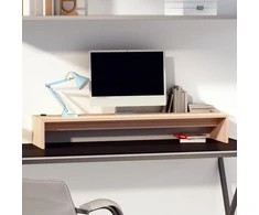 Monitoriaus stovas, 100x27x15cm, pušies medienos masyvas
