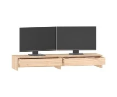 Laikiklis Monitoriaus stovas, 100x27x15cm, pušies medienos masyvas