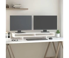 Laikiklis Monitoriaus stovas, baltas, 100x27x14cm, pušies masyvas