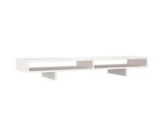 Laikiklis Monitoriaus stovas, baltas, 100x27x14cm, pušies masyvas