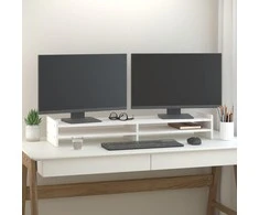 Laikiklis Monitoriaus stovas, baltas, 100x27x15cm, pušies masyvas