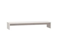 Monitoriaus stovas, baltas, 100x27x15cm, pušies masyvas