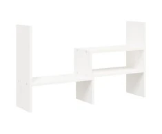 Laikiklis Monitoriaus stovas, baltas, (39–72)x17x43cm, pušies masyvas