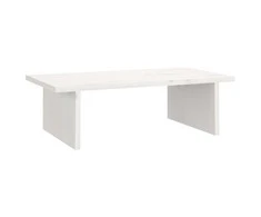 Laikiklis Monitoriaus stovas, baltas, 50x27x15cm, pušies medienos masyvas