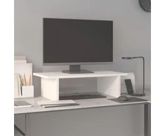Laikiklis Monitoriaus stovas, baltas, 50x27x15cm, pušies medienos masyvas