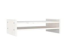 Laikiklis Monitoriaus stovas, baltas, 50x27x15cm, pušies medienos masyvas