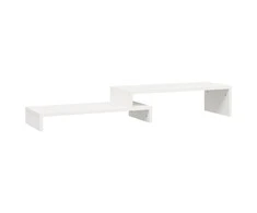 Laikiklis Monitoriaus stovas, baltas, (52–101)x22x14cm, pušies masyvas