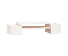 Laikiklis Monitoriaus stovas, baltas, 70x27,5x15cm, pušies masyvas