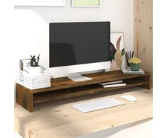 Laikiklis Monitoriaus stovas, dūminio ąžuolo, 100x24x13cm, mediena