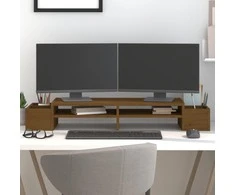 Laikiklis Monitoriaus stovas, medaus rudas, 100x27,5x15cm, pušies masyvas