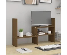Laikiklis Monitoriaus stovas, medaus rudas, (39–72)x17x43cm, pušis