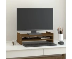 Laikiklis Monitoriaus stovas, medaus rudas, 50x27x15cm, pušies masyvas