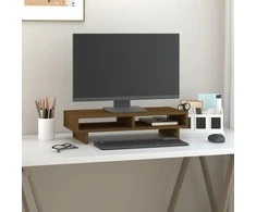 Laikiklis Monitoriaus stovas, medaus rudas, 60x27x14cm, pušies masyvas