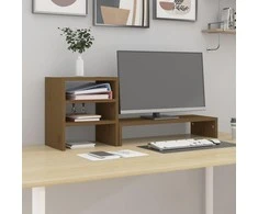 Laikiklis Monitoriaus stovas, medaus rudas, 81x20x30cm, pušies masyvas