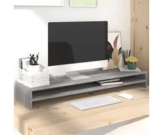 Laikiklis Monitoriaus stovas, pilkos ąžuolo spalvos, 100x24x13cm, mediena