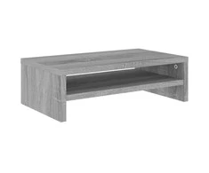 Monitoriaus stovas, pilkos ąžuolo spalvos, 42x24x13cm, mediena