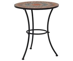 Mozaikinis bistro staliukas, oranžinis/pilkas, 60cm, keramika