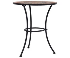 Mozaikinis bistro staliukas, oranžinis/pilkas, 60cm, keramika