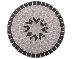 Mozaikinis bistro staliukas, pilkos spalvos, 61cm, keramika