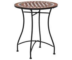 Mozaikinis bistro staliukas, rudos spalvos, 60cm, keramika