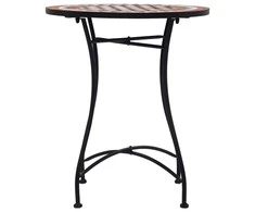 Mozaikinis bistro staliukas, rudos spalvos, 60cm, keramika
