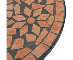 Mozaikinis bistro staliukas, terakota, 50x70cm, keramika