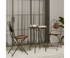 Mozaikinis bistro staliukas, terakota, 50x70cm, keramika