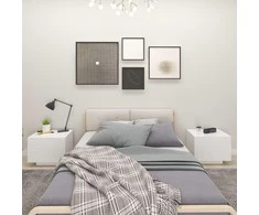 Naktinė spintelė, baltos spalvos, 100x35x40cm, MDP
