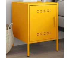 Naktinė spintelė, garstyčių geltona, 36x39x50,5cm, plienas
