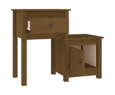 Naktinė spintelė, medaus ruda, 79,5x38x65,5cm, pušies masyvas