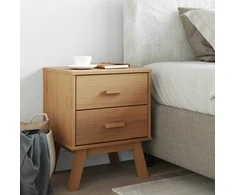 Naktinė spintelė OLDEN, rudos spalvos, pušies medienos masyvas